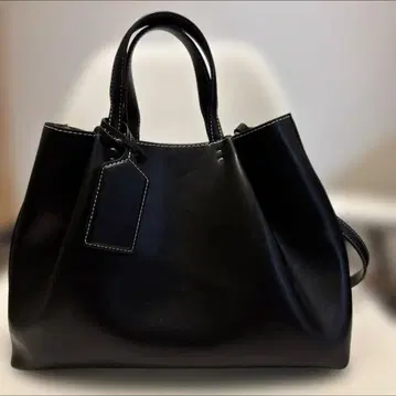 블랙 가죽 핸드백 2way 토트백 ZARA