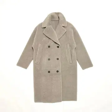 새상품급 스터링 루어 무스탕 코트 보아 롱 그레이지 0