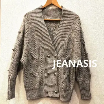 JEANASIS 지나시스 알파카 루즈핏 가디건 그레이