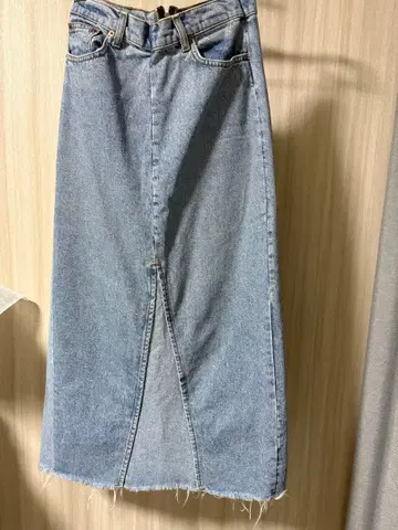 ZARA 데님 슬릿 스커트 S