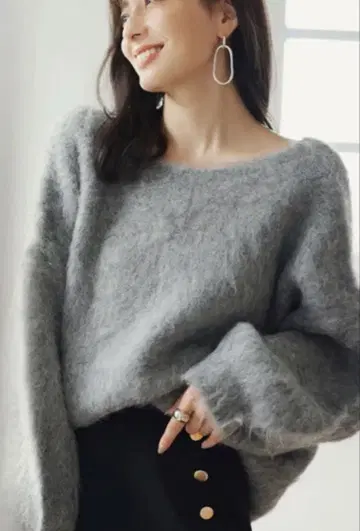 anuans 2way 알파카 혼방 니트 풀오버