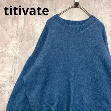 titivate 루즈핏 심플 니트 스웨터 캐주얼 고급스러운