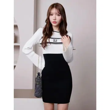 LP 라인 리브 니트 원피스 (믹스 1)