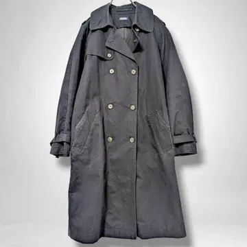 저널 스탠다드 코튼 린넨 더블 버튼 트렌치코트 블랙 M