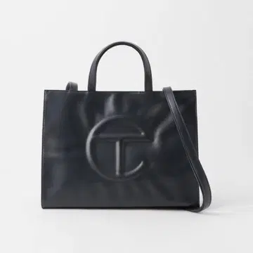 가죽 토트백 블랙 로고