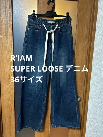 Plage R'IAM SUPER LOOSE 데님 네이비 36사이즈
