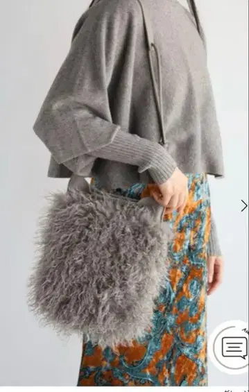 미사용 새상품 RADIETE 인조 모피 가죽 숄더백