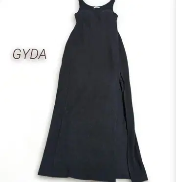 [ GYDA ] 제이다 백 오픈 사이드 슬릿 리브 롱 타이트 원피스