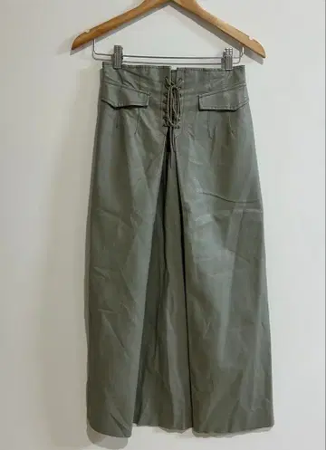 코코딜 COCO DEAL 인조 가죽 백 슬릿 롱 스커트