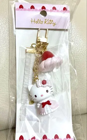 키티 딸기 휘핑 케이크 키링