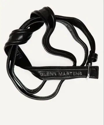 H&M 글렌 마틴스 콜라보 블랙 가죽 벨트 미사용