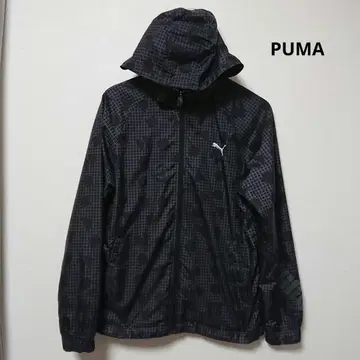 PUMA 후드 부착 블랙 여성용 자켓 M 속기모