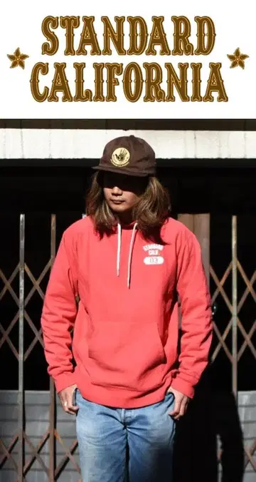 한정품 새상품 스탠다드 캘리포니아 로고 맨투맨 속기모 후드티