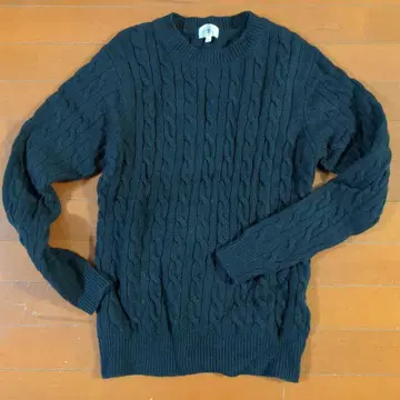 다크 그레이 케이블 짜임 니트 사이즈 2