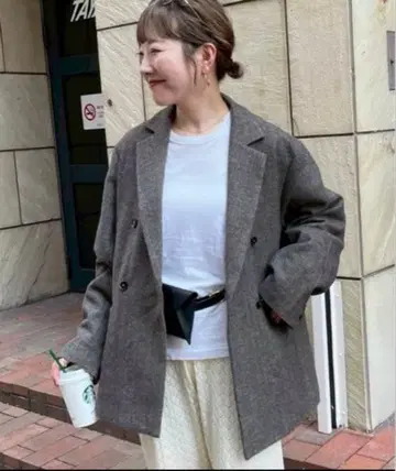 트위드 오버 자켓