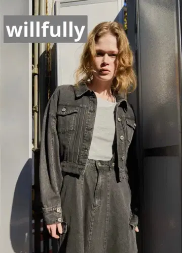 willfully 데님 자켓 차콜