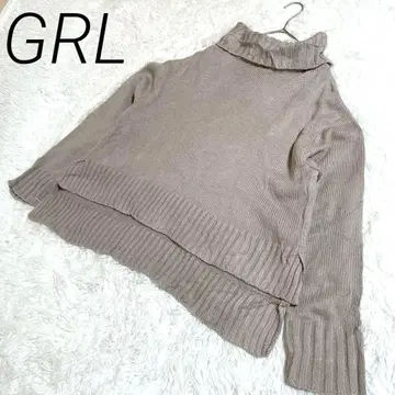 GRL 그레이 터틀넥 니트 스타일리시 캐주얼 루즈핏 L 사이즈