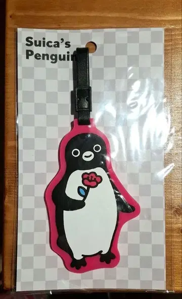 Suica 펭귄 러기지 택 꽃