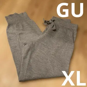 지유 니트 조거 팬츠 그레이 XL