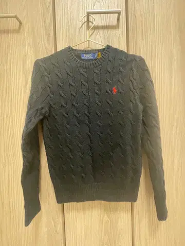 랄프 로렌 블랙 케이블 니트