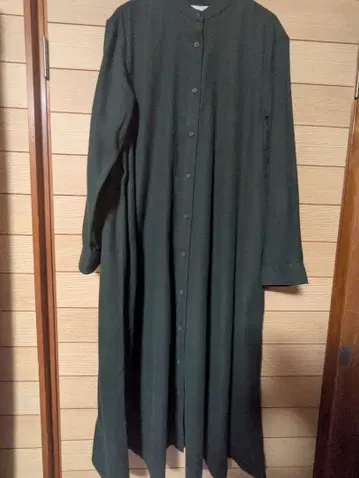 다크 그린 긴팔 셔츠 원피스 L 사이즈