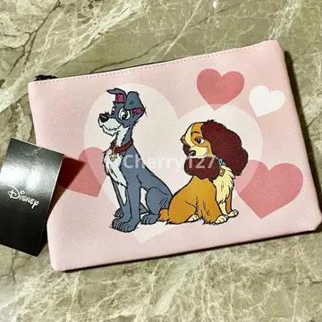 택 포함 디즈니 101마리 달마시안 이야기 레이디 트럼프 플랫 파우치