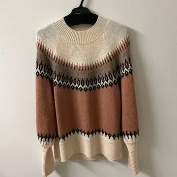 니트 스웨터 사이즈 38 핑크 화이트 그레이