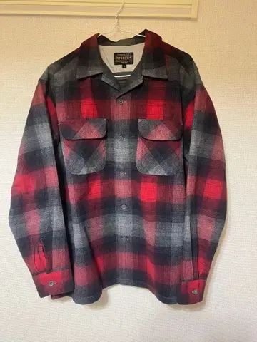 Pendleton 빨검 체크 플란넬 셔츠 M 사이즈