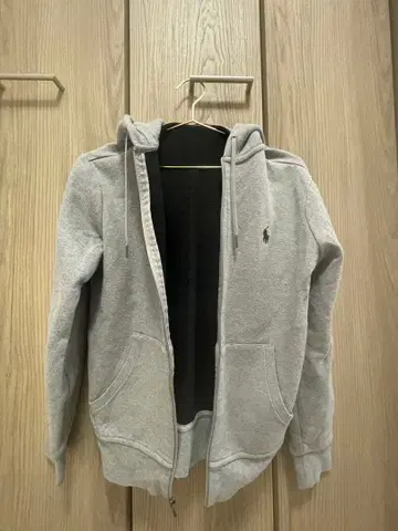 랄프 로렌 그레이 속기모 후드 부착 후드티