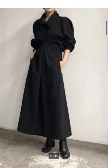 AKIKO AOKI 블랙 롱 원피스