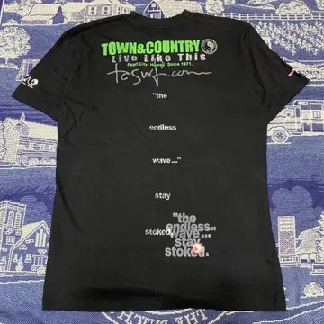 탕칸 타운앤컨트리 블랙 올드 서프계 프린트