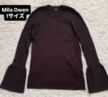Mila Owen 다크 그레이 리브 니트 1 사이즈