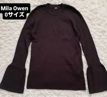 Mila Owen 다크 브라운 리브 니트 0 사이즈
