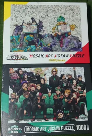 모자이크 아트 퍼즐 2점 세트 나의 히어로 아카데미아 원화전 히로아카