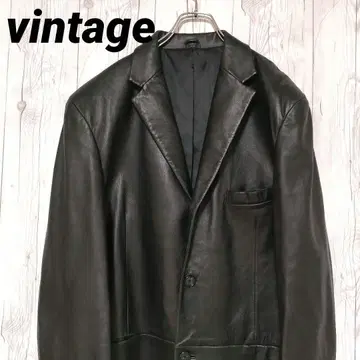 빈티지 가죽 자켓 테일러드 자켓 천연 가죽 램 가죽 양가죽 블랙