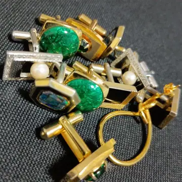 커프스 단추 세트 에폭시 장식 포함