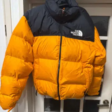 THE NORTH FACE 다운 자켓 오렌지/블랙