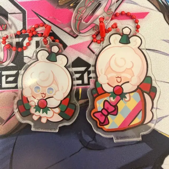 버터샵 쿠키런 콜라보 생크림담비 쿠키 아크릴스탠드 키링 일괄