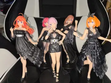 [ 묶음 판매 ] 5등분의 신부 5체 세트 블랙 드레스 피규어