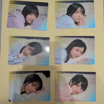 노기자카46 모바일 회장 한정판 B상 양면 포토 카드 6기 6매 세트