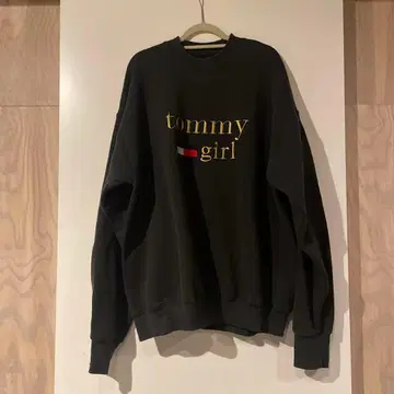 구제 의류 Tommy Girl 블랙 맨투맨