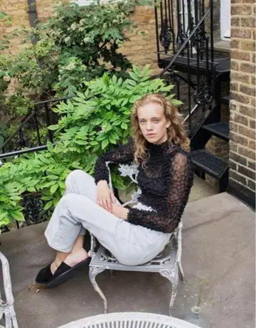 [ LEINWANDE ] Poko-Poko Top Black