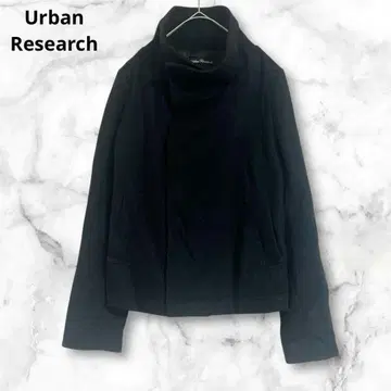 어반 리서치 블랙 숏 기장 코트 M 울 혼방 심플 무지