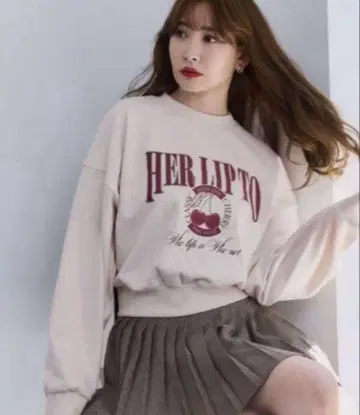 Classic Cherry Sweatshirt her lip to