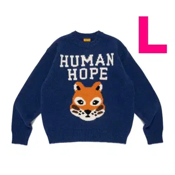HUMAN HOPE LOW GAUGE KNIT 네이비 L