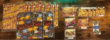 카라쿠리 서커스 복권 컬렉션 3연 키링, 미니 타월, 클리어 카드