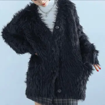 [ PAGE BOY ] 몬스터 페더 가디건 블랙