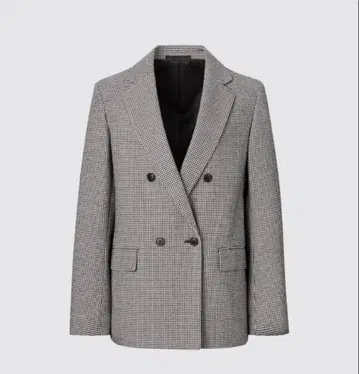 유니클로 UNIQLO 더블 자켓 하운드투스 체크 M 452679