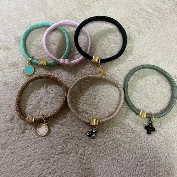 marc by marc jacobs 참 포함 머리끈 6개 세트