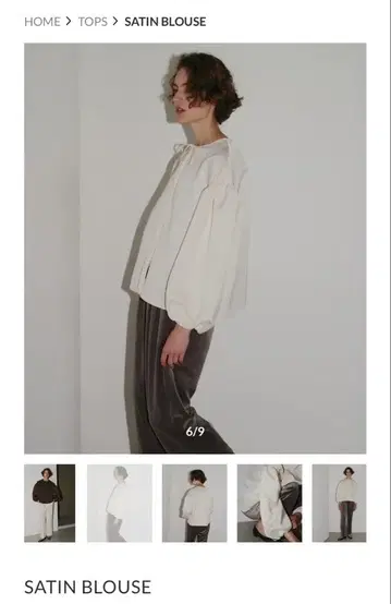 OHGA 새틴 블라우스 새틴 블라우스